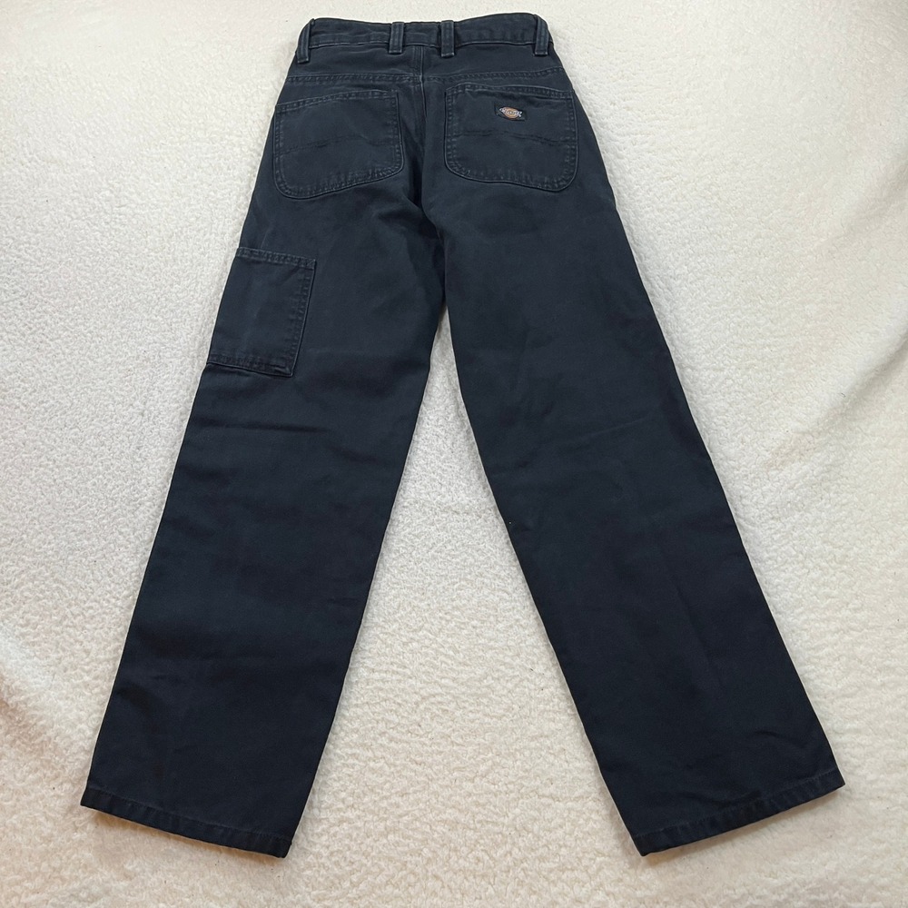 Dickies Pants Womens 0 Black FPR05SBK Duck Canvas Relaxed Straight Leg Workwear - Picture 10 of 11